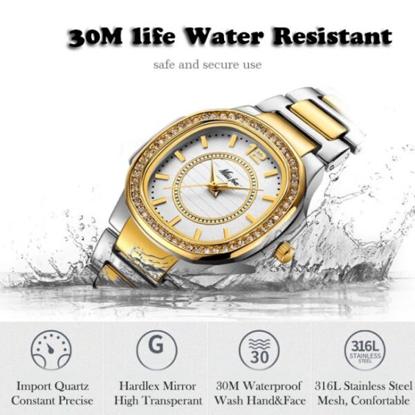 Luxury Brand Diamond Quartz Gold Wrist Watch Fashion Watch Geneva Designer  Stirmas