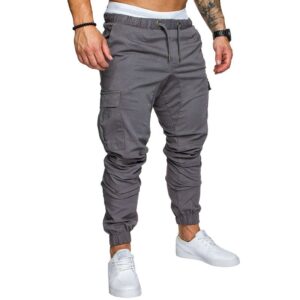 Men Joggers Pants Hip Hop Harem Male Trousers Mens Joggers Solid Multi-pocket Pants Sweatpants