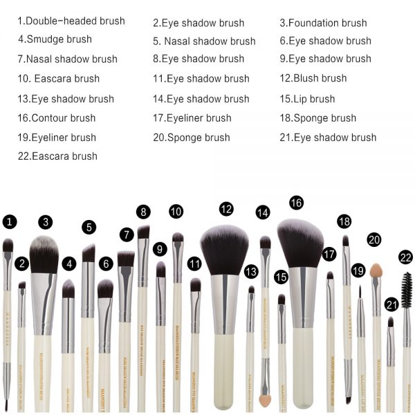 Beauty Makeup Brushes 20/22Pcs Cosmetic Foundation Powder Blush Eye Shadow Lip Blend Make Up Brush Tool Kit Maquiagem  Stirmas