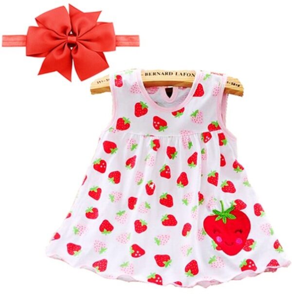 Girl Dress New Baby Dresses Pattern Print Lemon Cartoon Birthday Dress Female Baby Summer Clothes Kids Girl Clothes  Stirmas
