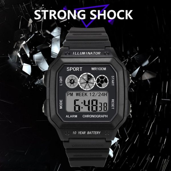 digital watch large display