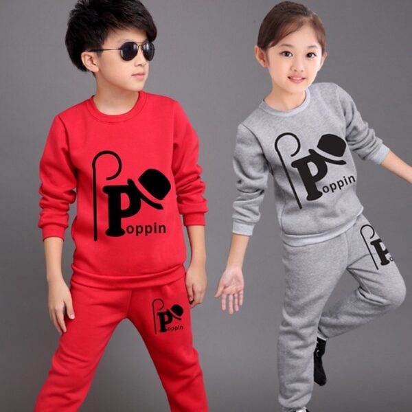Boys and Girls Long Sleeve Tops + Trousers Kids 2 Suits Big Children Sport Sets 3-12 Ages  Stirmas