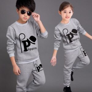Boys and Girls Long Sleeve Tops + Trousers Kids 2 Suits Big Children Sport Sets 3-12 Ages