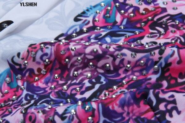 African Women 2 Piece Set Dashiki Print Hot Drilling Clothes Bazin Broder Riche Ankara Printed Fashion  Stirmas