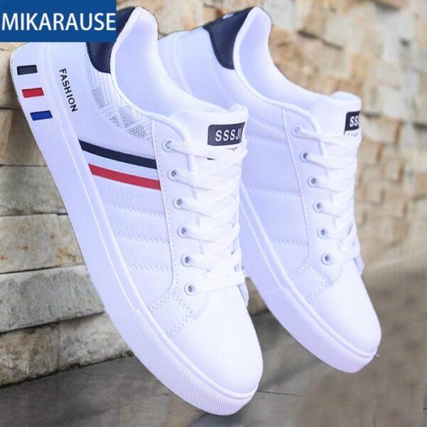 White Casual Sneakers Sport Comfortable Movement Lace up Breathable Shoes  Stirmas