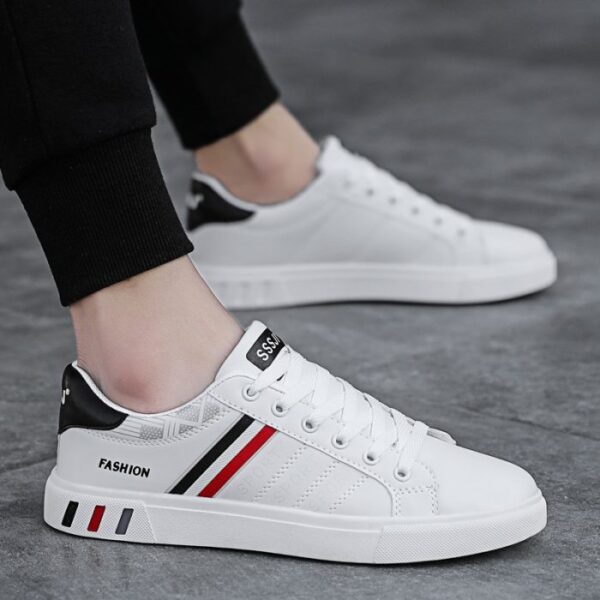 White Casual Sneakers Sport Comfortable Movement Lace up Breathable Shoes  Stirmas