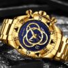 Gold Business Luxury Steel Clock Quartz Waterproof Wristwatch  Stirmas