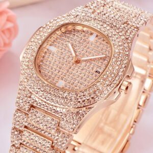 18k Diamond Watch Gold Stainless...