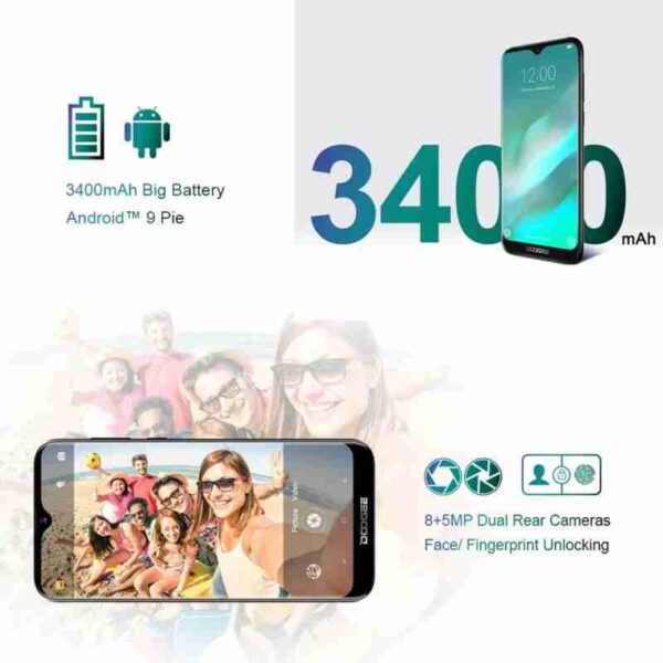 DOOGEE Y8 Android 9.0 FDD LTE 6.1 inch 3GB 16GB  Stirmas
