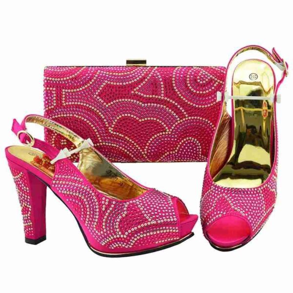 Italian African Style High Heel Shoe and Matching Bag Design  Stirmas