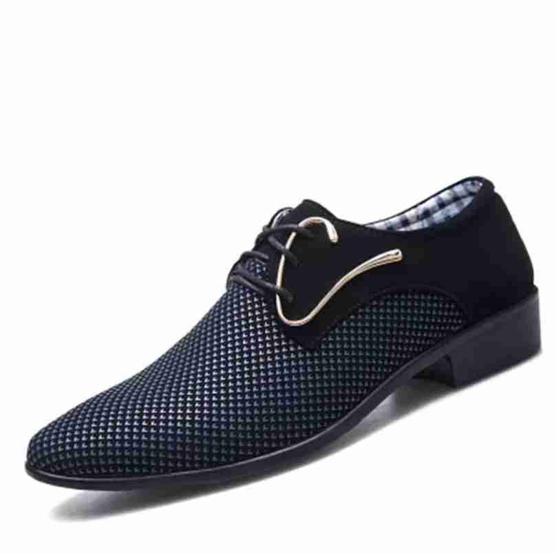 Men Pointed Oxford Shoes Wedding Business Flat Shoes - Stirmas