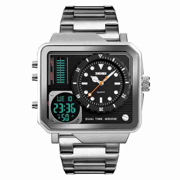 Top Luxury Men Digital Sport Quartz Watch Men Stainless Steel Strap Waterproof Fashion Casual Clock Male  Stirmas