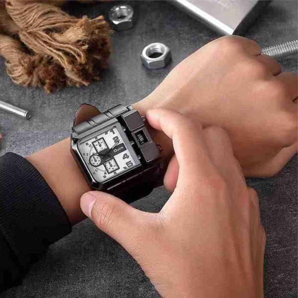 Unique Design Square Men Wristwatch Wide Big Dial Quartz Male Sport Watch  Stirmas