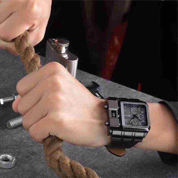 Unique Design Square Men Wristwatch Wide Big Dial Quartz Male Sport Watch  Stirmas