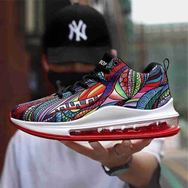 Air Cushion Sport Sneakers Lace Up Doodle Outdoor Sports Running Shoes  Stirmas
