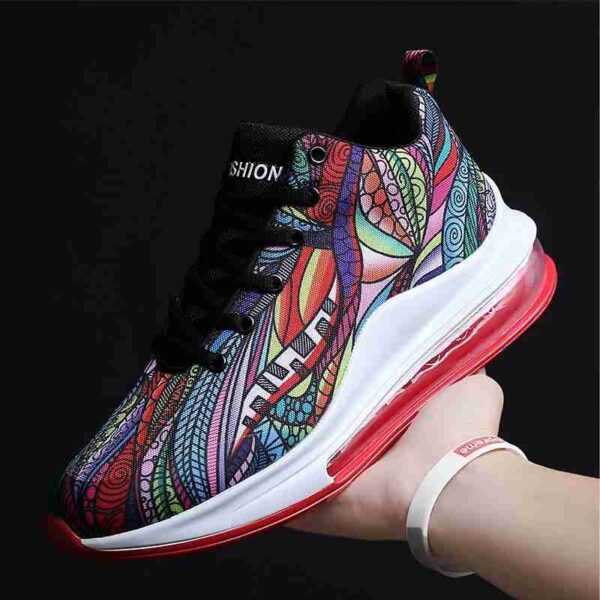 Air Cushion Sport Sneakers Lace Up Doodle Outdoor Sports Running Shoes  Stirmas