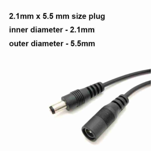 CCTV Power Adapter Extension Cable 12V DC  Stirmas