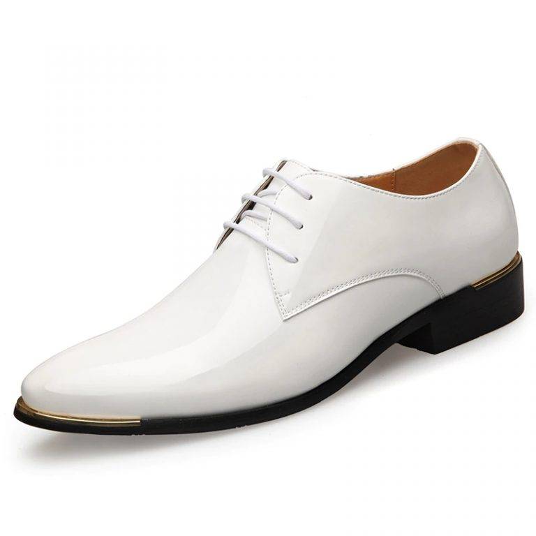 Quality Patent Leather Shoes White Wedding Shoes - Stirmas