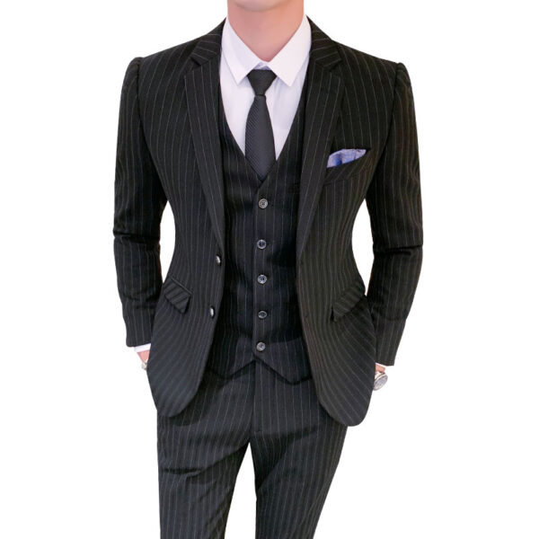 British 3 in 1 Designers Suits For Men Jackets+Pants+Vest  Stirmas
