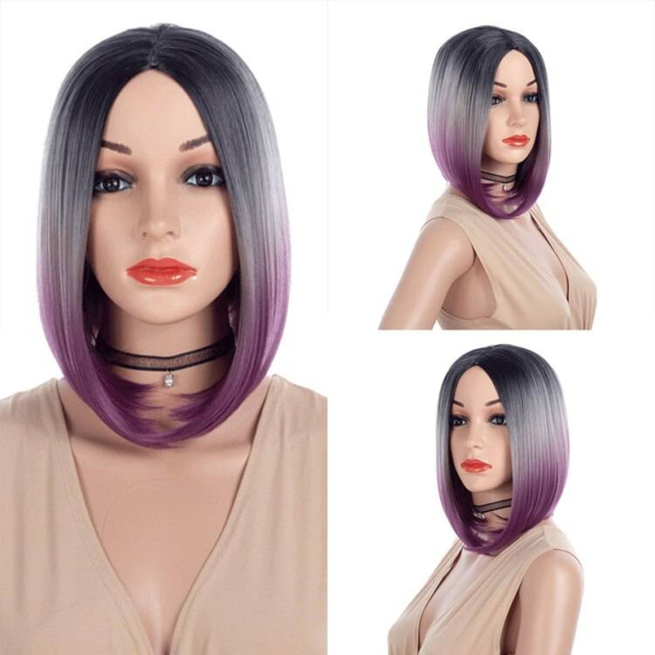 Synthetic Short Bob 14 Inch Straight Wigs Cosplay Hair Color: lc069 Color: lc069 Ships From: Russian Federation Stirmas