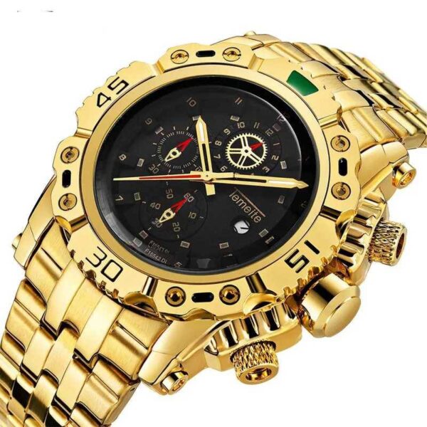 Business Golden Quartz Watch Men Wristwatch  Stirmas