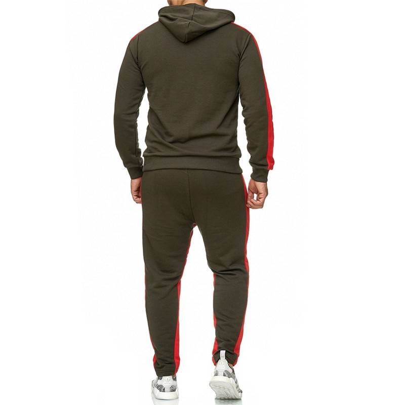 Men Tracksuit 2 Pieces Sets Hooded Top & Pants Male Sportswear - Stirmas