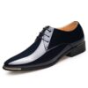 Quality Patent Leather Shoes White Wedding Shoes Size 38-48 Black Leather Soft Men Dress Shoes  Stirmas