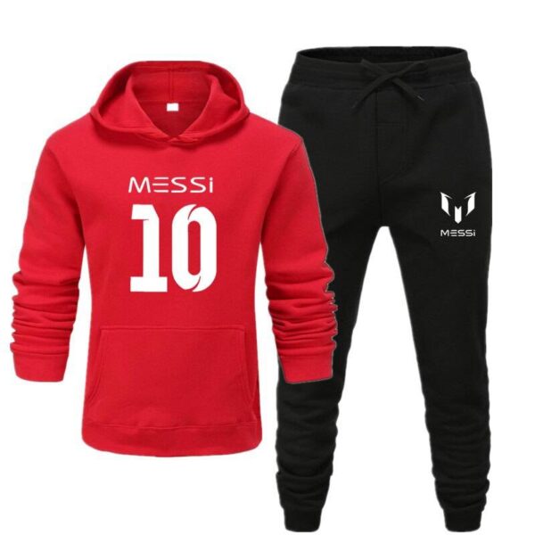 Messi 10 Men Sportswear Thick Hoodies + Pants Sporting Suit  Stirmas