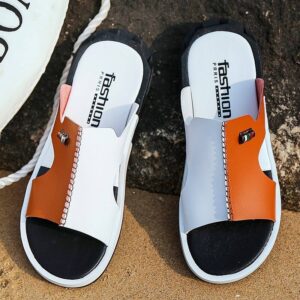 Hot Men Sandals Fashion Slippers Peep Toe PU Outdoor Shoes