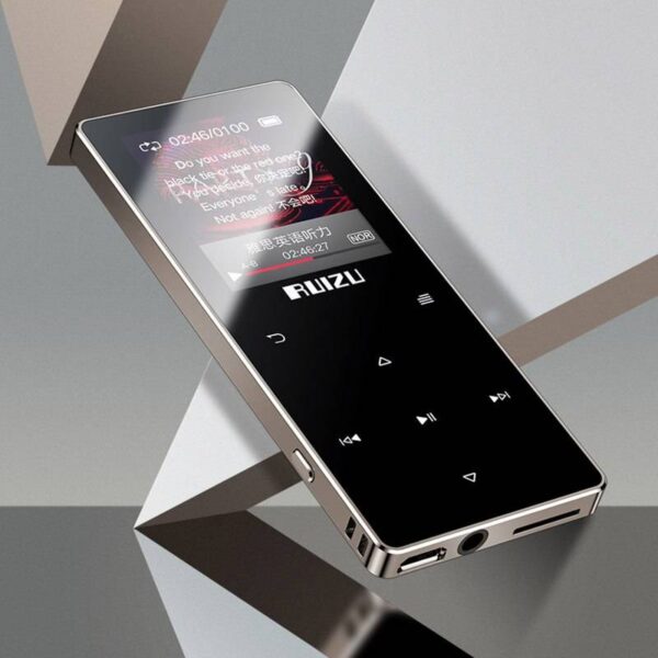 Ruizu D28 Bluetooth MP3 music player with built-in speaker ultra thin portable Walkman e-book radio video  Stirmas
