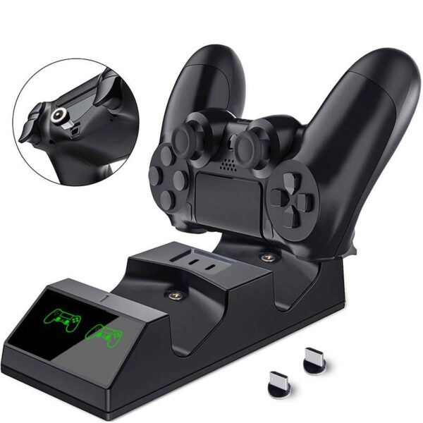 PS4 Controller Charger USB Charging Dock Station with LED light For Sony Playstation 4 / PS4 / Pro /Slim wireless Controller  Stirmas