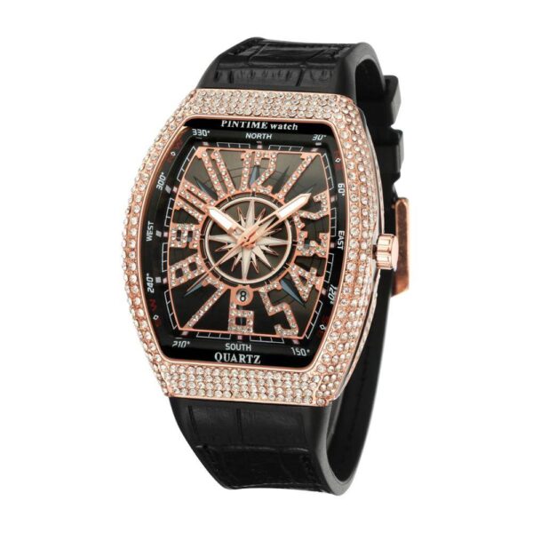 Diamond Gold Black Hip Hop Mens Watches Top Brand Luxury Designer Man Wrist Watch  Stirmas