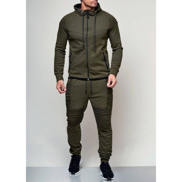 Designers Men Tracksuit Sport Hoodies Shirt+Pant Color: Army green Color: Army green Size: L Stirmas