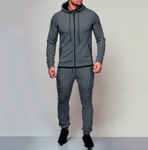 Designers Men Tracksuit Sport Hoodies Shirt+Pant Color: Dark Grey Color: Dark Grey Size: XL Stirmas