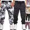 Men Camouflage Joggers Casual Loose Hip Hop Trousers Drawstring Sweatpants Male Large Size Pants  Stirmas