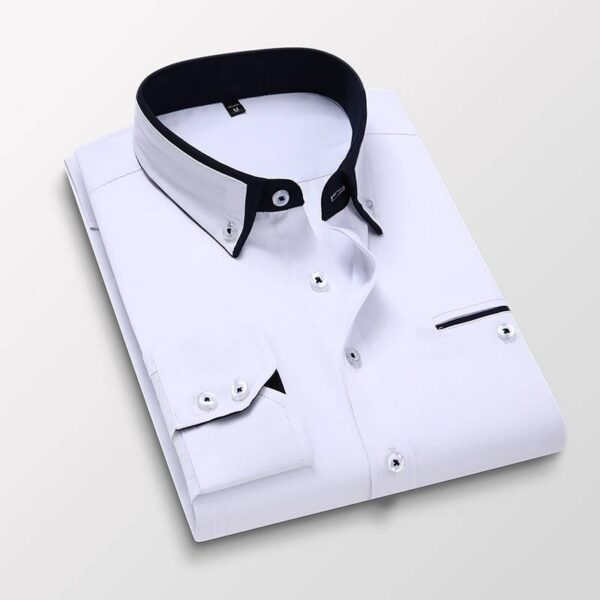 Quality Men Shirt Long Sleeve Twill Solid Striped Dress Business Office Casual Shirt Slim Fit Man Dress Shirts  Stirmas