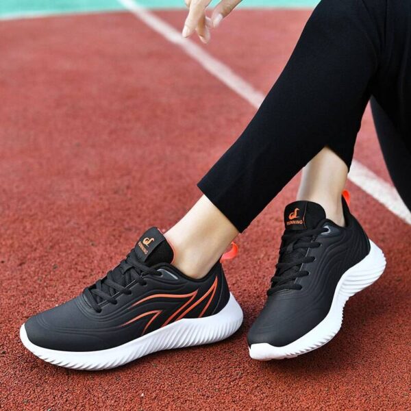 Sneaker For Woman Outdoor Casual Lace-up Non-slip Breathable Light Flats Black Spring Quality Female Gym Shoes  Stirmas