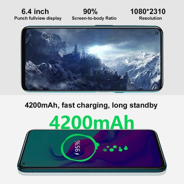 Cubot X30 NFC Smartphone 48MP Five Camera Selfie 8GB+128GB 6.4″ FHD+ Fullview Display Android 10 Global Version Helio P60  Stirmas