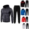 Casual Sportswear Tracksuit Set For Men & Women Casual Autumn Hoodies + Pants Hooded with Zipper Sweatshirts Set Harajuku Clothes.